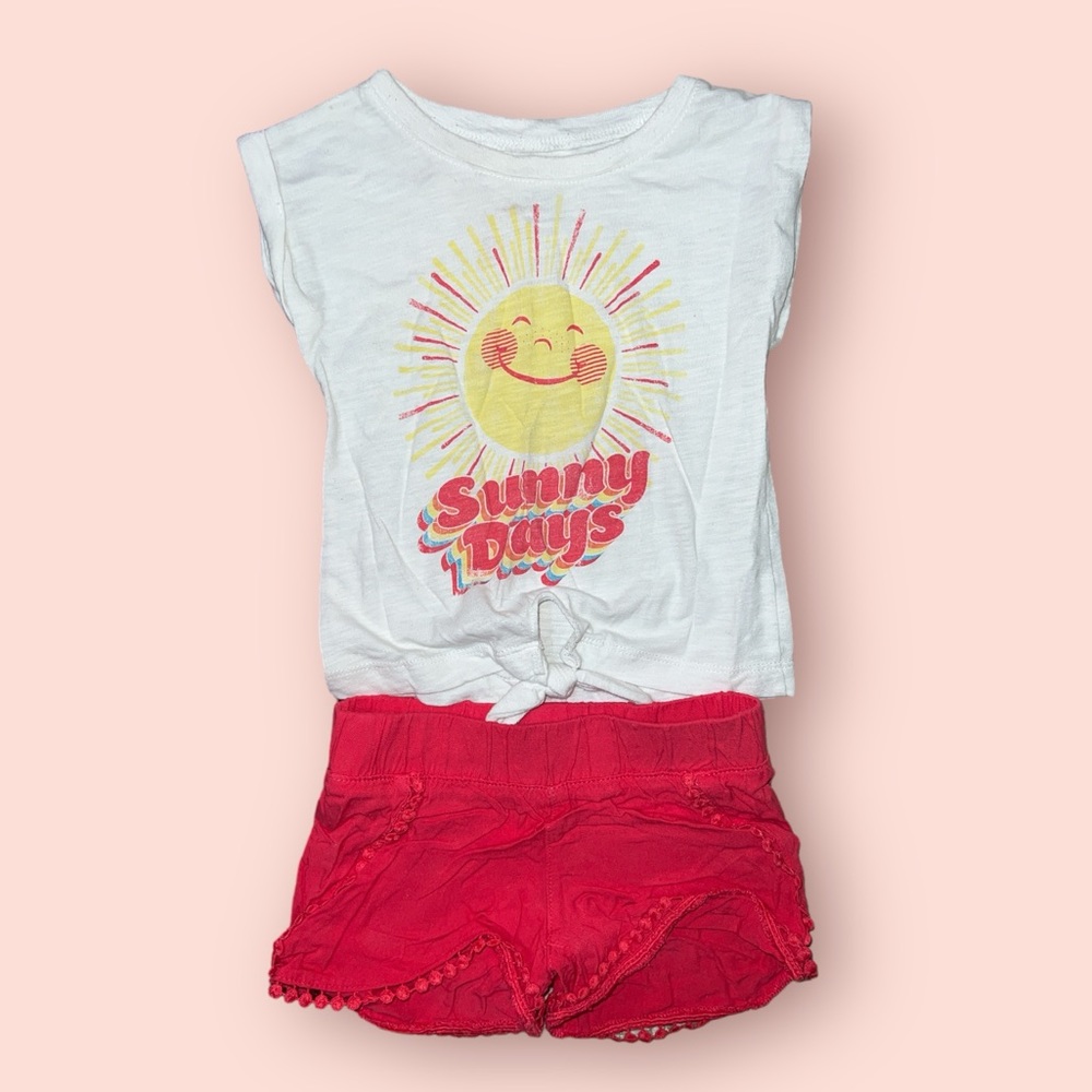 ☠️5/$20☠️ FALLS CREEK | CUTTOFF SHIRT WITH MATCHING SHORTS